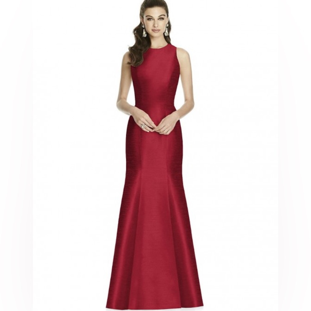 Alfred Sung D734 Dupioni Trumpet Gown - Size 6